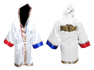 Custom Muay Thai Robe / Fight Robe : White
